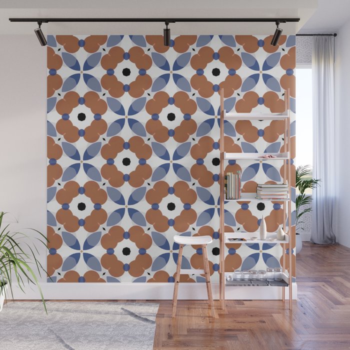 Moroccan Tile - poppy Wall Mural Gallery Image 1