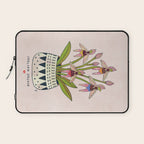 Italian Orchid Cute Botanical Illustration Laptop Sleeve Gallery Image 1