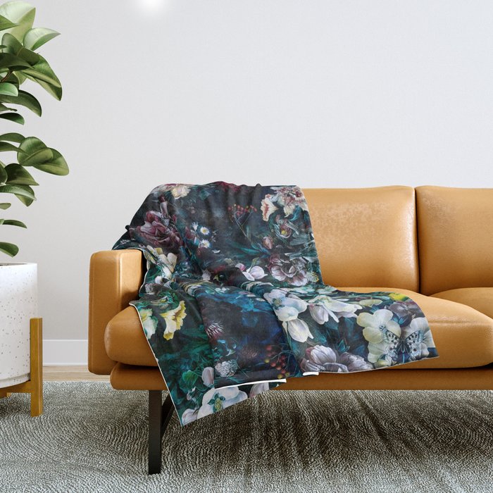 Night Garden 21 Throw Blanket Gallery Image 1