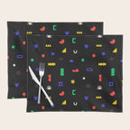 Abstract colorful organic shape art pattern Placemat Gallery Image 1