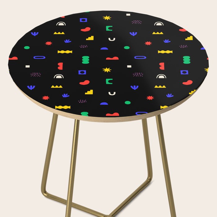 Abstract colorful organic shape art pattern Side Table Gallery Image 2