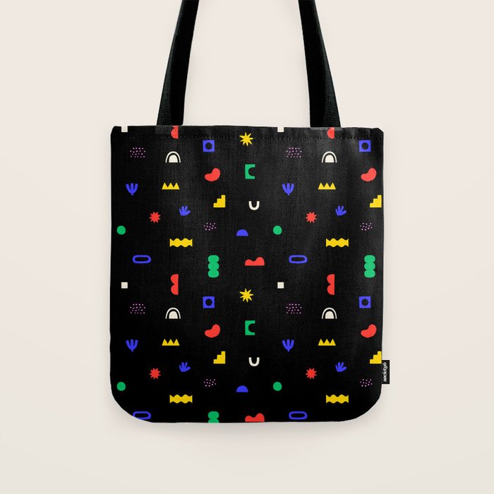 Abstract colorful organic shape art pattern Tote Bag Gallery Image 1