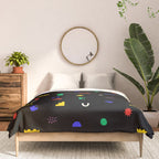 Abstract colorful organic shape art pattern Comforter Gallery Image 3