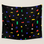 Abstract colorful organic shape art pattern Wall Tapestry Gallery Image 4