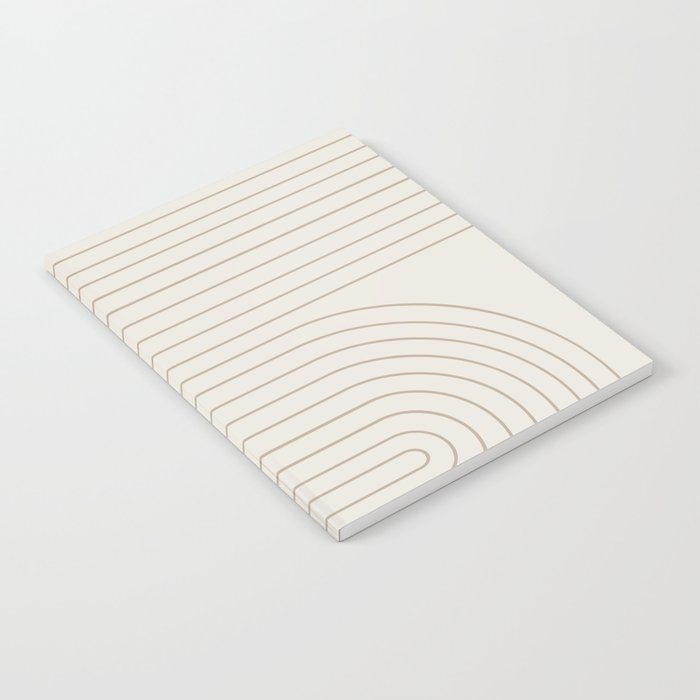 Minimal Line Curvature V Natural Neutral Mid Century Modern Arch Abstract Notebook Gallery Image 2