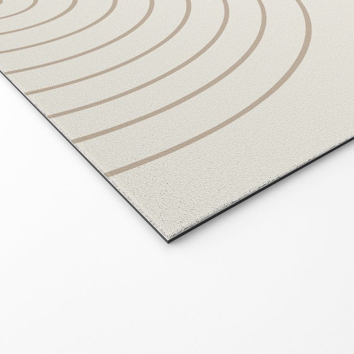 Minimal Line Curvature V Natural Neutral Mid Century Modern Arch Abstract Welcome Mat Gallery Image 2