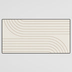 Minimal Line Curvature V Natural Neutral Mid Century Modern Arch Abstract Desk Mat Gallery Image 3
