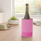 Hot Pink Color Block Minimalist Maximalist Solid Stripe Pattern Wine Chiller Gallery Image 4