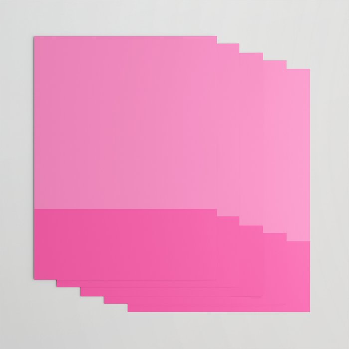 Hot Pink Color Block Minimalist Maximalist Solid Stripe Pattern Wrapping Paper Gallery Image 3