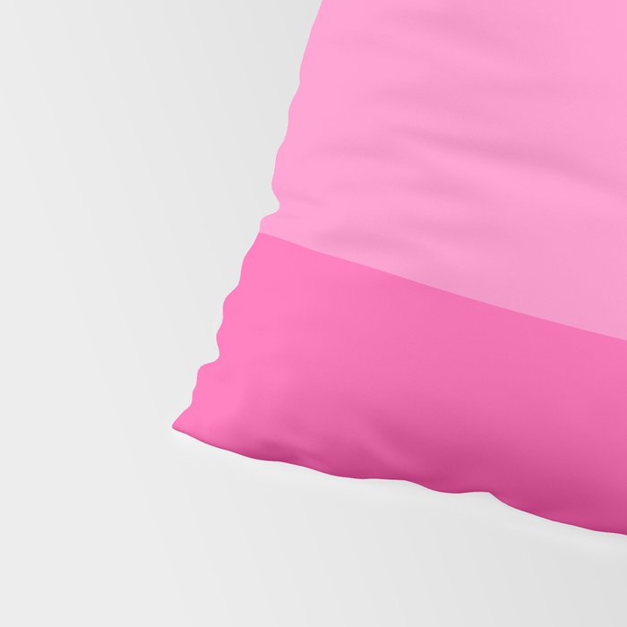 Hot Pink Color Block Minimalist Maximalist Solid Stripe Pattern Pillow Sham Gallery Image 4