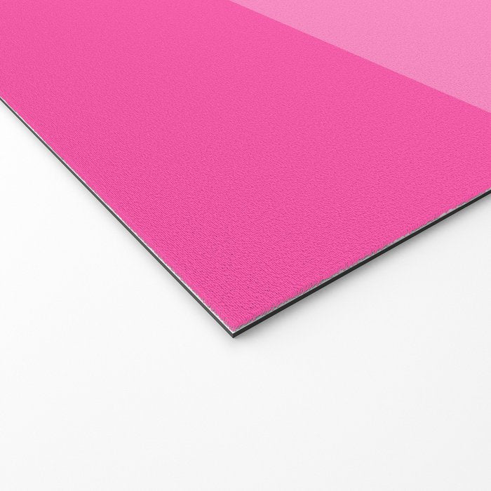 Hot Pink Color Block Minimalist Maximalist Solid Stripe Pattern Welcome Mat Gallery Image 2