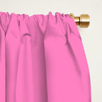Hot Pink Color Block Minimalist Maximalist Solid Stripe Pattern Window Curtain Gallery Image 2