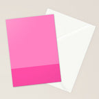 Hot Pink Color Block Minimalist Maximalist Solid Stripe Pattern Stationery Card Gallery Image 2