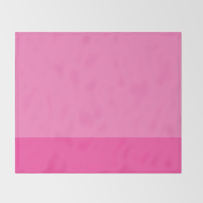 Hot Pink Color Block Minimalist Maximalist Solid Stripe Pattern Throw Blanket Gallery Image 2