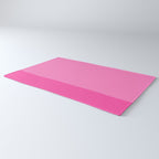 Hot Pink Color Block Minimalist Maximalist Solid Stripe Pattern Rug Gallery Image 3