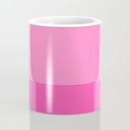 Hot Pink Color Block Minimalist Maximalist Solid Stripe Pattern Coffee Mug Gallery Image 4