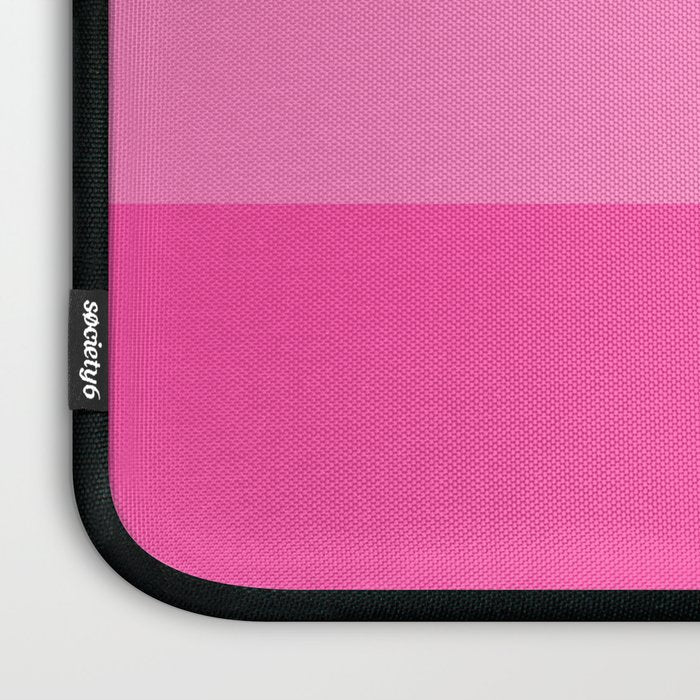 Hot Pink Color Block Minimalist Maximalist Solid Stripe Pattern Laptop Sleeve Gallery Image 3