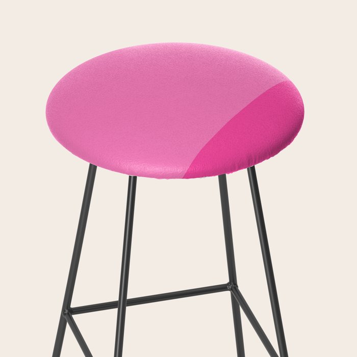 Hot Pink Color Block Minimalist Maximalist Solid Stripe Pattern Stool Gallery Image 2