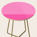 Hot Pink Color Block Minimalist Maximalist Solid Stripe Pattern Side Table Gallery Image 2