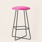 Hot Pink Color Block Minimalist Maximalist Solid Stripe Pattern Stool Gallery Image 1