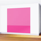 Hot Pink Color Block Minimalist Maximalist Solid Stripe Pattern Wall Mural Gallery Image 2