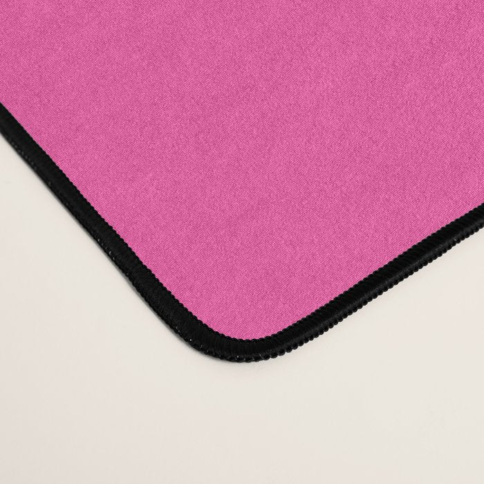 Hot Pink Color Block Minimalist Maximalist Solid Stripe Pattern Desk Mat Gallery Image 4