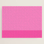 Hot Pink Color Block Minimalist Maximalist Solid Stripe Pattern Jigsaw Puzzle Gallery Image 1