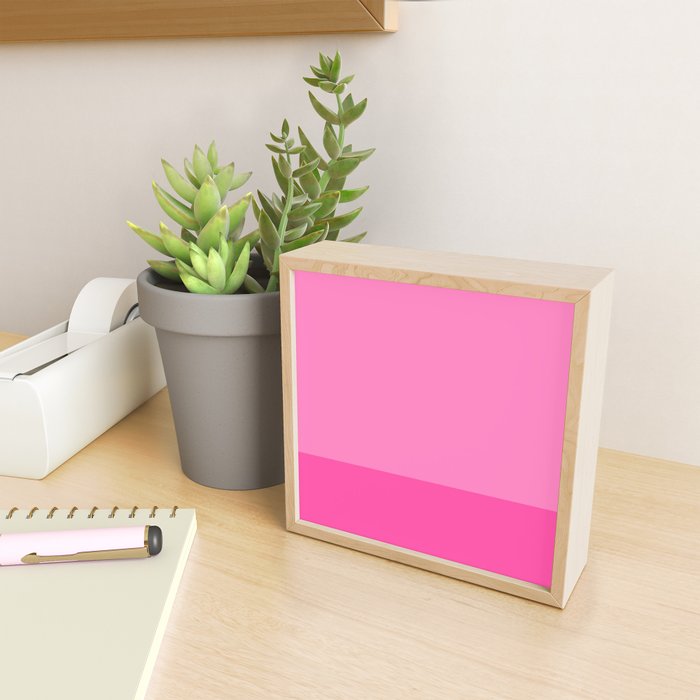 Hot Pink Color Block Minimalist Maximalist Solid Stripe Pattern Mini Art Print Gallery Image 2