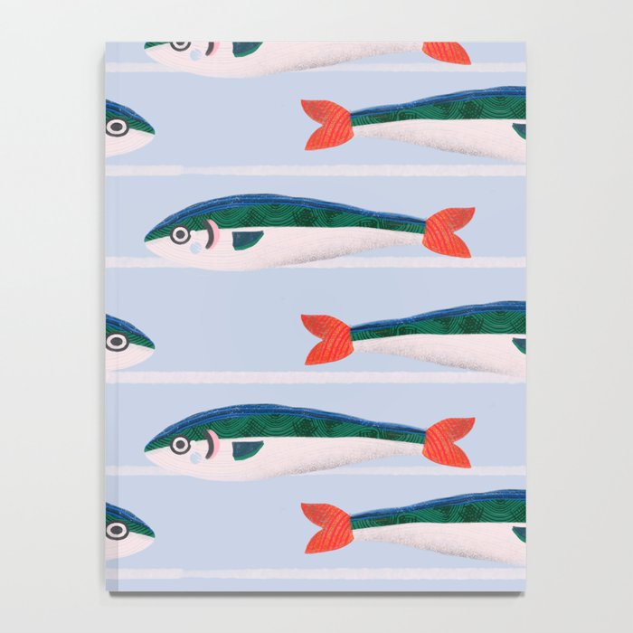 Large Sardines Pattern Notebook Gallery Image 4