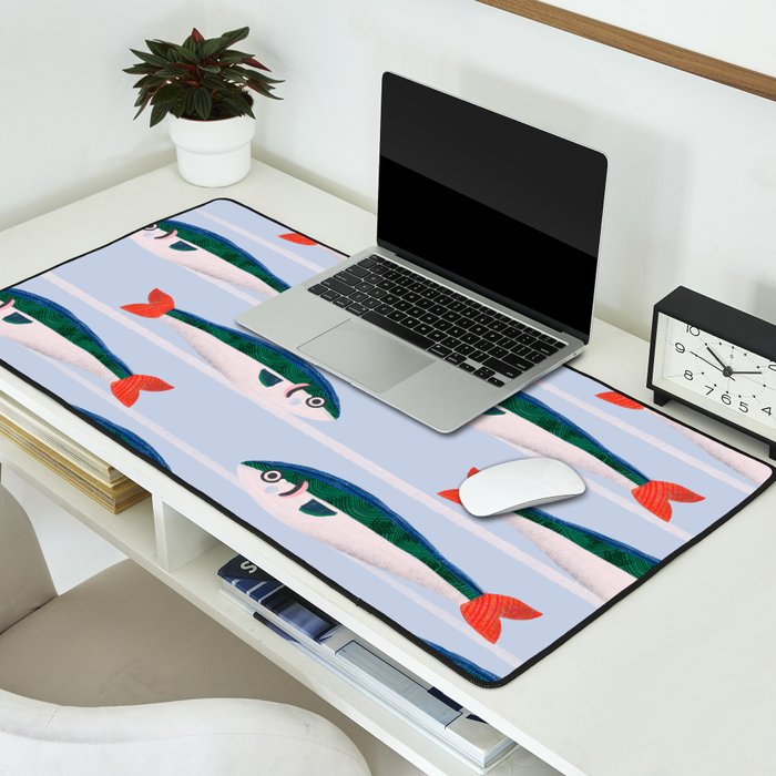 Large Sardines Pattern Desk Mat Gallery Image 2