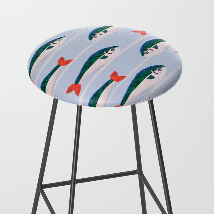 Large Sardines Pattern Stool Gallery Image 2