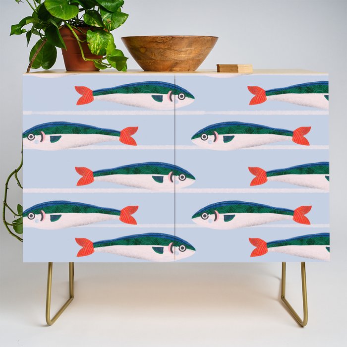 Large Sardines Pattern Credenza Gallery Image 1