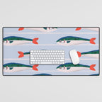 Large Sardines Pattern Desk Mat Gallery Image 1