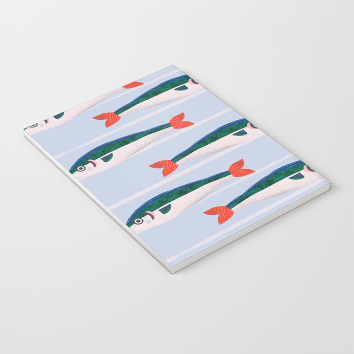 Large Sardines Pattern Notebook Gallery Image 3
