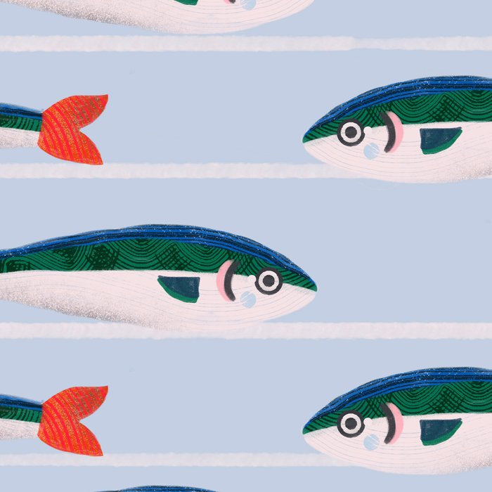 Large Sardines Pattern Coffee Mug Gallery Image 2