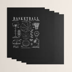 Basketball Old Vintage Patent Drawing Print Wrapping Paper Gallery Image 3