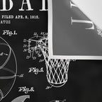 Basketball Old Vintage Patent Drawing Print Wall Tapestry Gallery Image 3