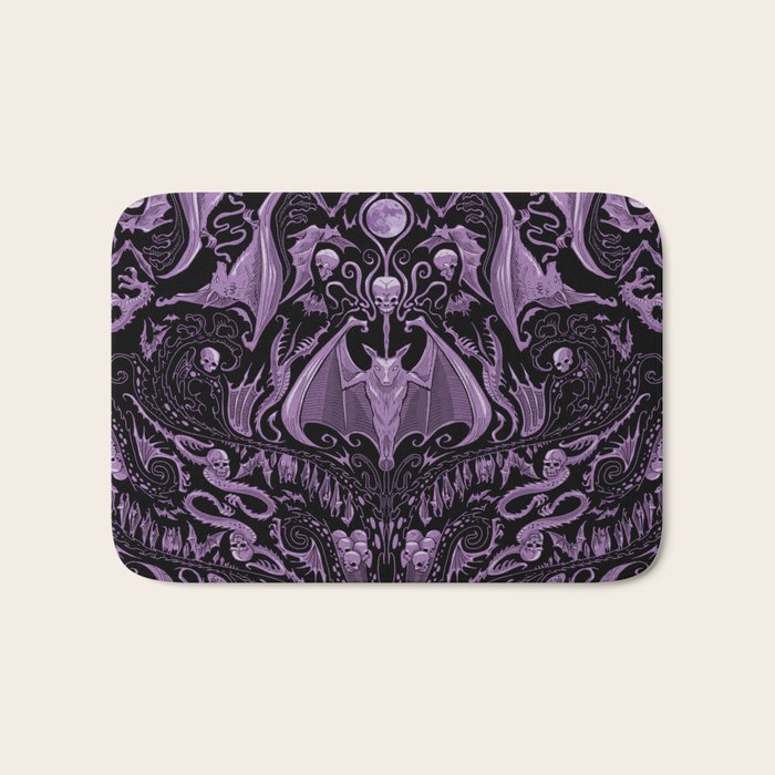 Bats and Beasts (Purple) Bath Mat Gallery Image 1