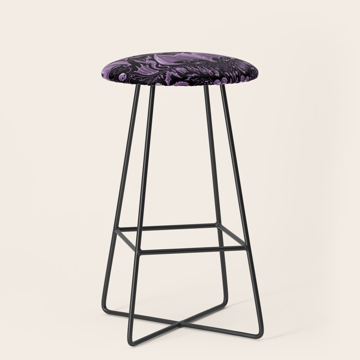 Bats and Beasts (Purple) Stool Gallery Image 1