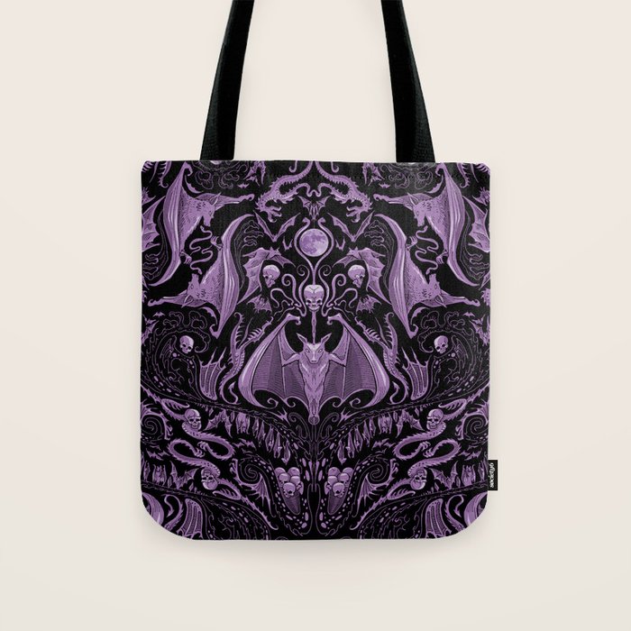 Bats and Beasts (Purple) Tote Bag