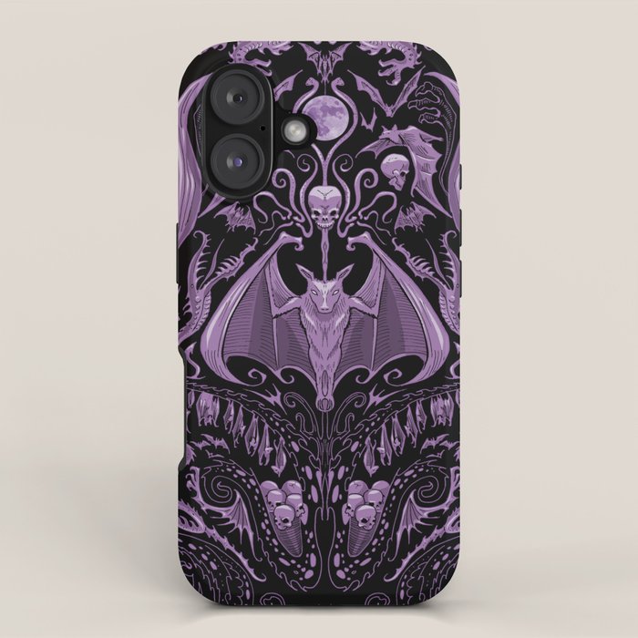 Bats and Beasts (Purple) iPhone Case Gallery Image 1