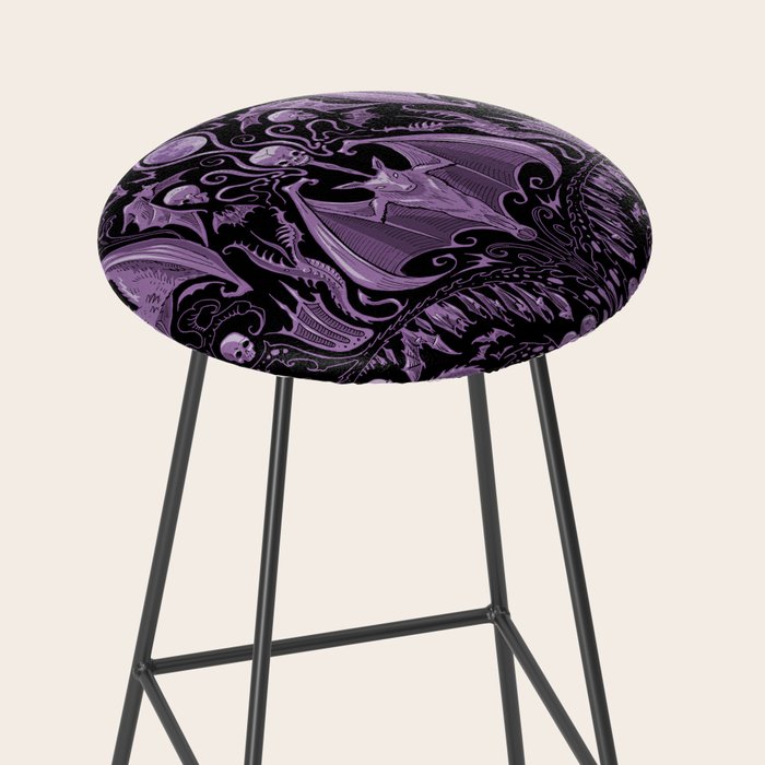 Bats and Beasts (Purple) Stool Gallery Image 2