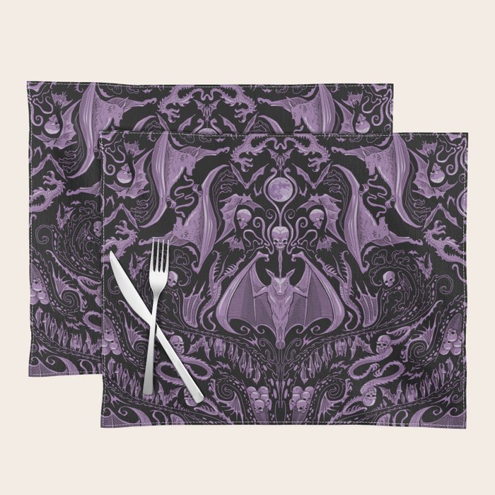 Bats and Beasts (Purple) Placemat Gallery Image 1