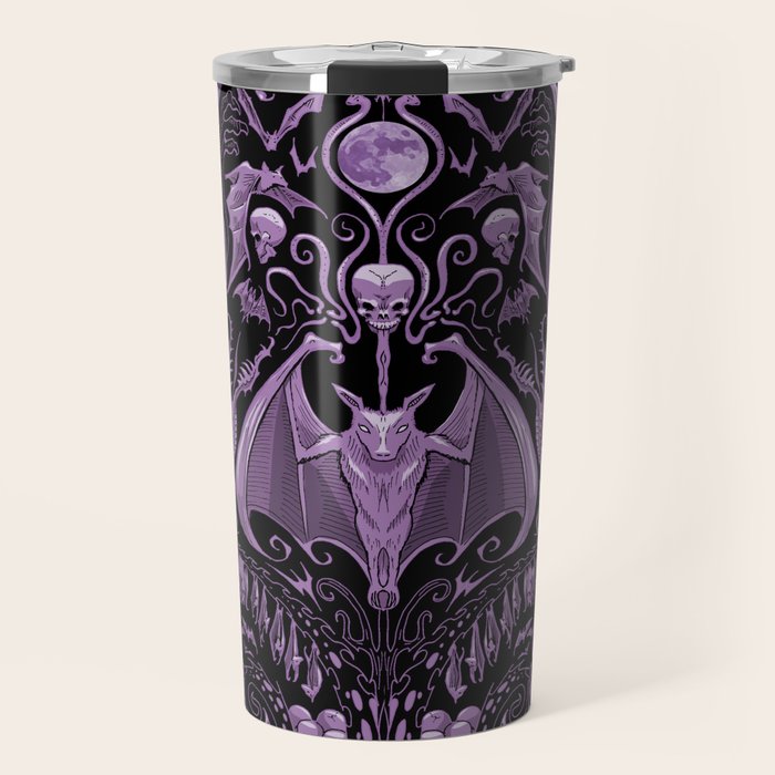 Bats and Beasts (Purple) Travel Mug Gallery Image 1