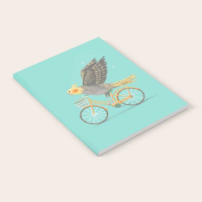 Cockatiel on a Bicycle Notebook Gallery Image 2