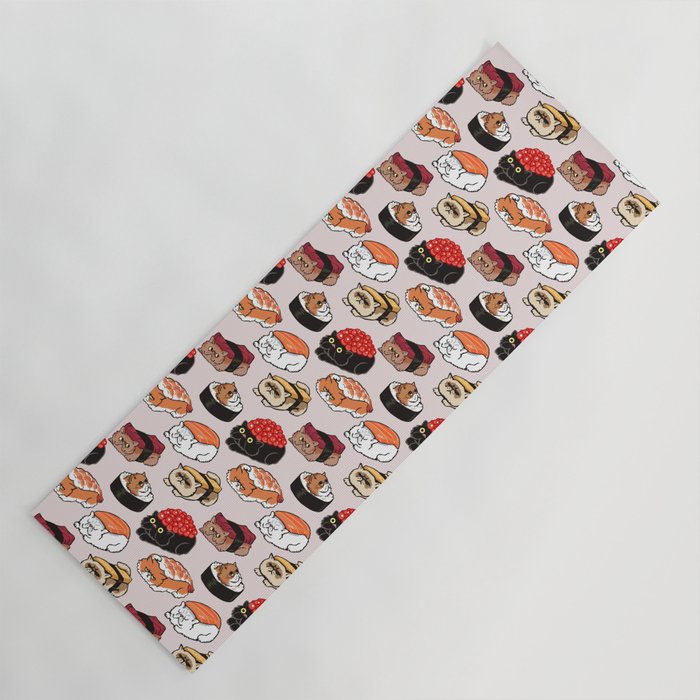Sushi Persian Cat Yoga Mat Gallery Image 1