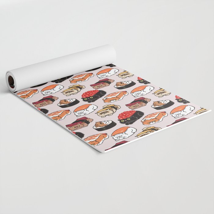 Sushi Persian Cat Yoga Mat Gallery Image 2