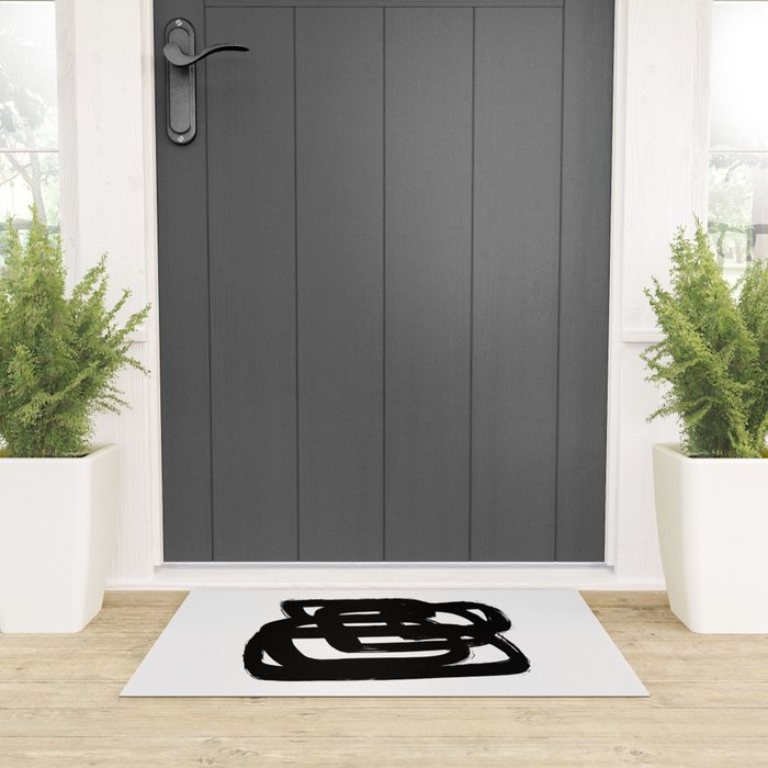 A Heavy Thought White Background Welcome Mat Gallery Image 3