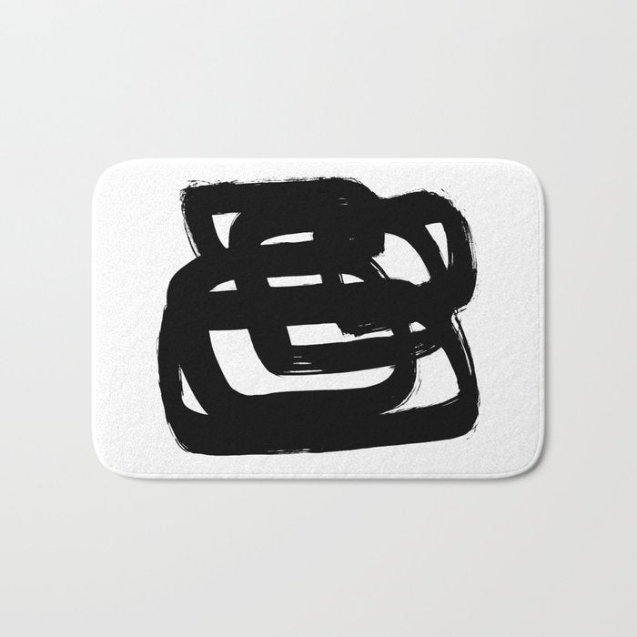 A Heavy Thought White Background Bath Mat Gallery Image 1