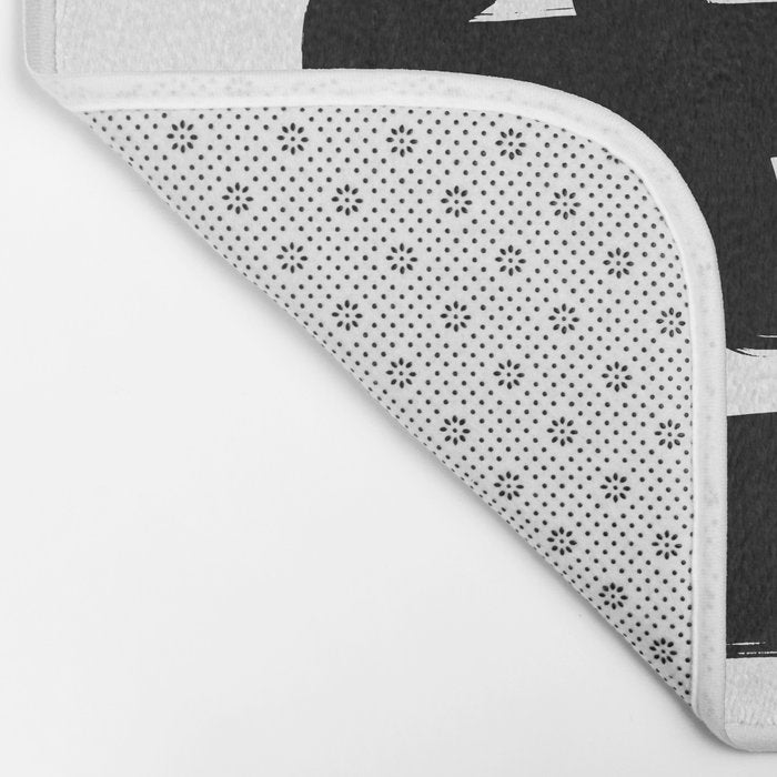 A Heavy Thought White Background Bath Mat Gallery Image 2